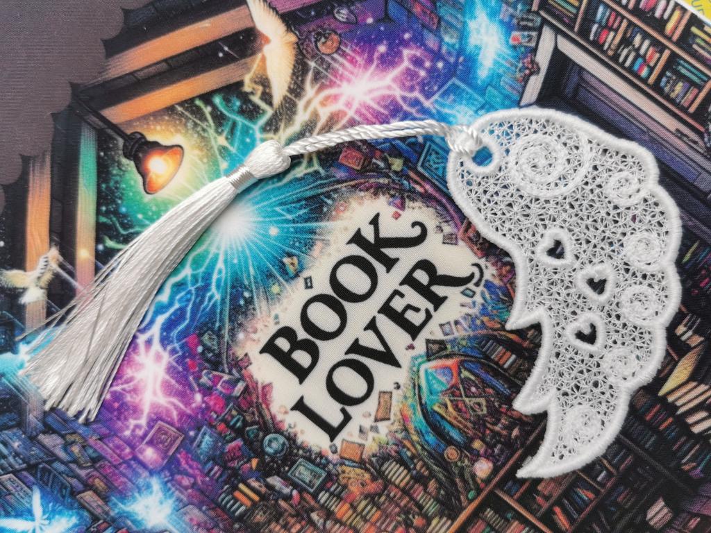 LESEflügel Lesezeichen Schutzengel Flügel weiß